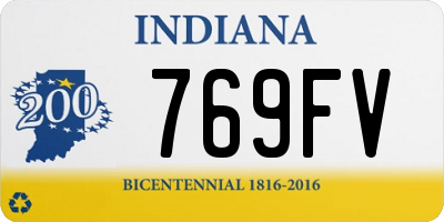 IN license plate 769FV