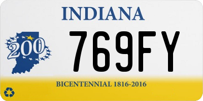 IN license plate 769FY