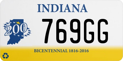 IN license plate 769GG