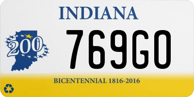 IN license plate 769GO