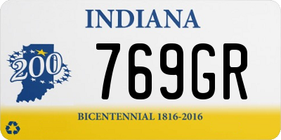 IN license plate 769GR