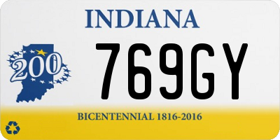 IN license plate 769GY