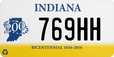 IN license plate 769HH