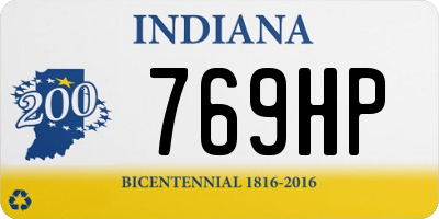 IN license plate 769HP