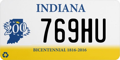 IN license plate 769HU