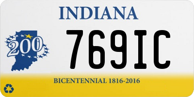 IN license plate 769IC