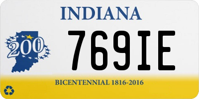 IN license plate 769IE