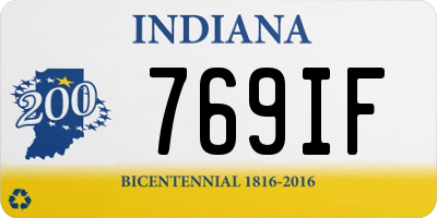 IN license plate 769IF