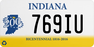 IN license plate 769IU