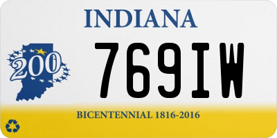 IN license plate 769IW