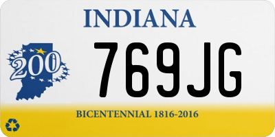 IN license plate 769JG