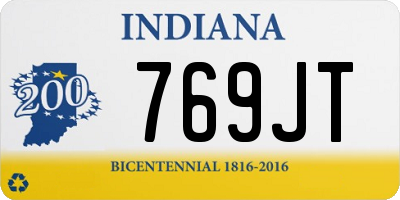 IN license plate 769JT