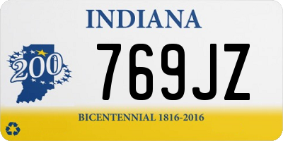 IN license plate 769JZ