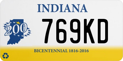 IN license plate 769KD