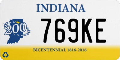 IN license plate 769KE