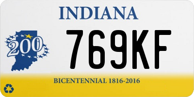 IN license plate 769KF