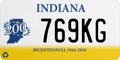 IN license plate 769KG