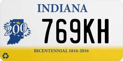 IN license plate 769KH