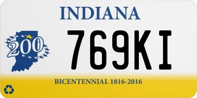 IN license plate 769KI