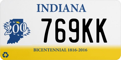 IN license plate 769KK