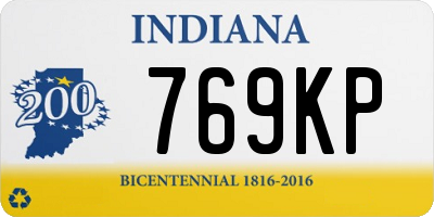 IN license plate 769KP