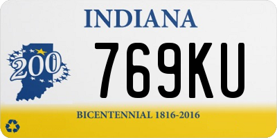 IN license plate 769KU