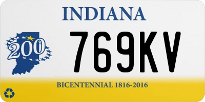 IN license plate 769KV