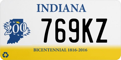 IN license plate 769KZ