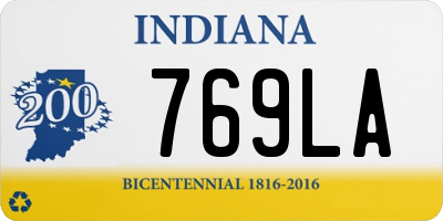 IN license plate 769LA