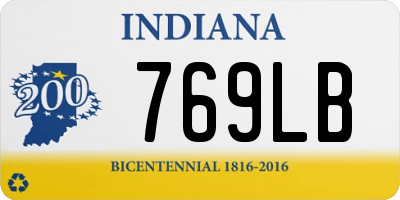 IN license plate 769LB