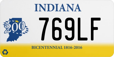 IN license plate 769LF