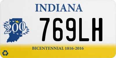 IN license plate 769LH