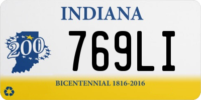 IN license plate 769LI