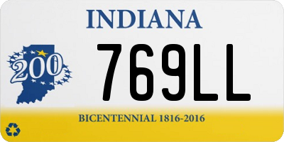 IN license plate 769LL