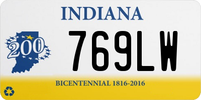 IN license plate 769LW