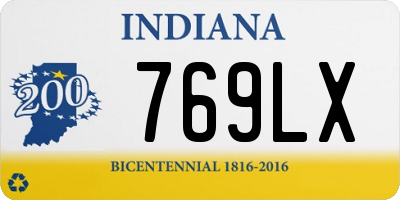 IN license plate 769LX