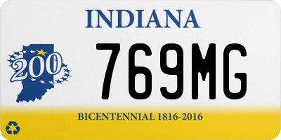 IN license plate 769MG