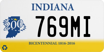 IN license plate 769MI
