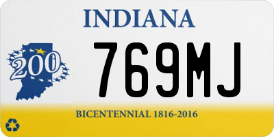 IN license plate 769MJ