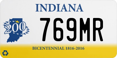 IN license plate 769MR