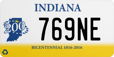 IN license plate 769NE