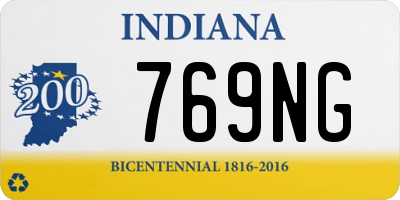 IN license plate 769NG