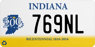 IN license plate 769NL