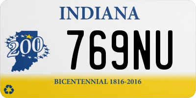 IN license plate 769NU