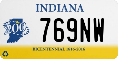 IN license plate 769NW