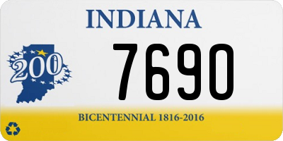 IN license plate 769O