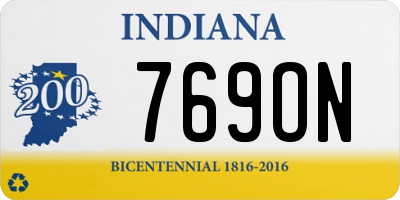 IN license plate 769ON