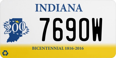 IN license plate 769OW