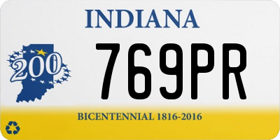 IN license plate 769PR