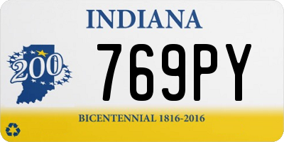 IN license plate 769PY